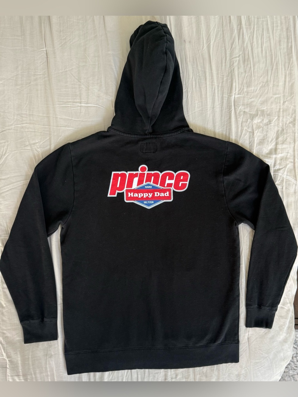 Prince x Happy Dad Hoodie Men’s L Black NELK Full Send Tennis Collab
